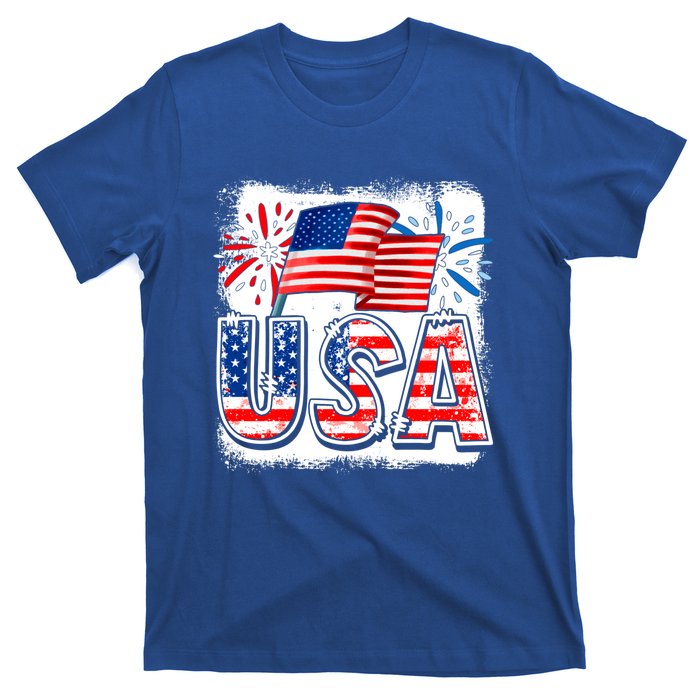 American Flag Funny Usa 4th Of July Funny Mom Mama Gift T-Shirt