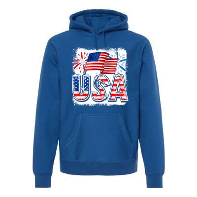 American Flag Funny Usa 4th Of July Funny Mom Mama Gift Premium Hoodie