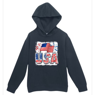 American Flag Funny Usa 4th Of July Funny Mom Mama Gift Urban Pullover Hoodie