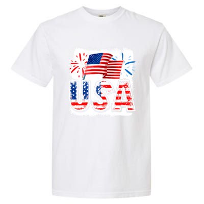 American Flag Funny Usa 4th Of July Funny Mom Mama Gift Garment-Dyed Heavyweight T-Shirt