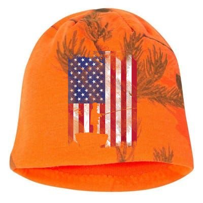 America Flag Fisherman Vintage Fishing Patriotic Angler Gift Kati - Camo Knit Beanie