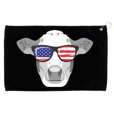 American Flag Fourth Of July Animal Cow Lover Cute Gift Grommeted Golf Towel