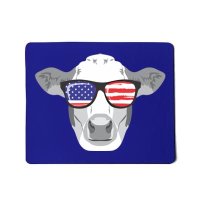 American Flag Fourth Of July Animal Cow Lover Cute Gift Mousepad