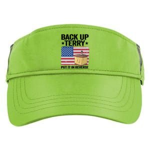 American Flag Firework Back Up Terry Put It In Reverse Terry Gift Adult Drive Performance Visor