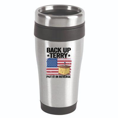 American Flag Firework Back Up Terry Put It In Reverse Terry Gift 16oz Travel Tumbler