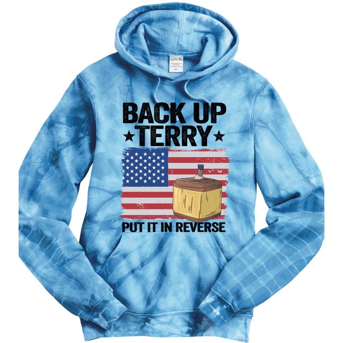 American Flag Firework Back Up Terry Put It In Reverse Terry Gift Tie Dye Hoodie