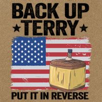 American Flag Firework Back Up Terry Put It In Reverse Terry Gift Cotton Canvas Backpack