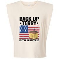 American Flag Firework Back Up Terry Put It In Reverse Terry Gift Garment-Dyed Women's Muscle Tee