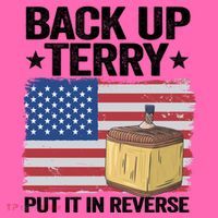 American Flag Firework Back Up Terry Put It In Reverse Terry Gift Stripe Pom Pom Beanie