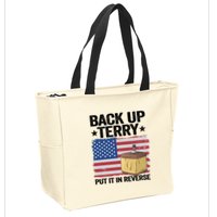 American Flag Firework Back Up Terry Put It In Reverse Terry Gift Zip Tote Bag