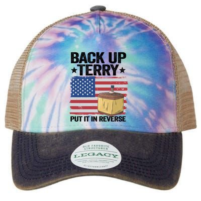 American Flag Firework Back Up Terry Put It In Reverse Terry Gift Legacy Tie Dye Trucker Hat