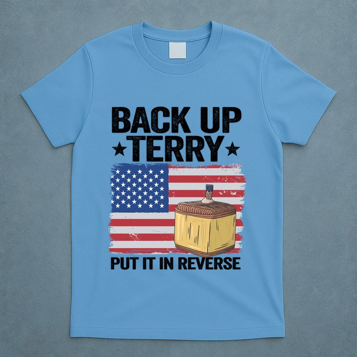 American Flag Firework Back Up Terry Put It In Reverse Terry Gift T-Shirt