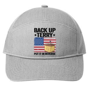 American Flag Firework Back Up Terry Put It In Reverse Terry Gift 7-Panel Snapback Hat