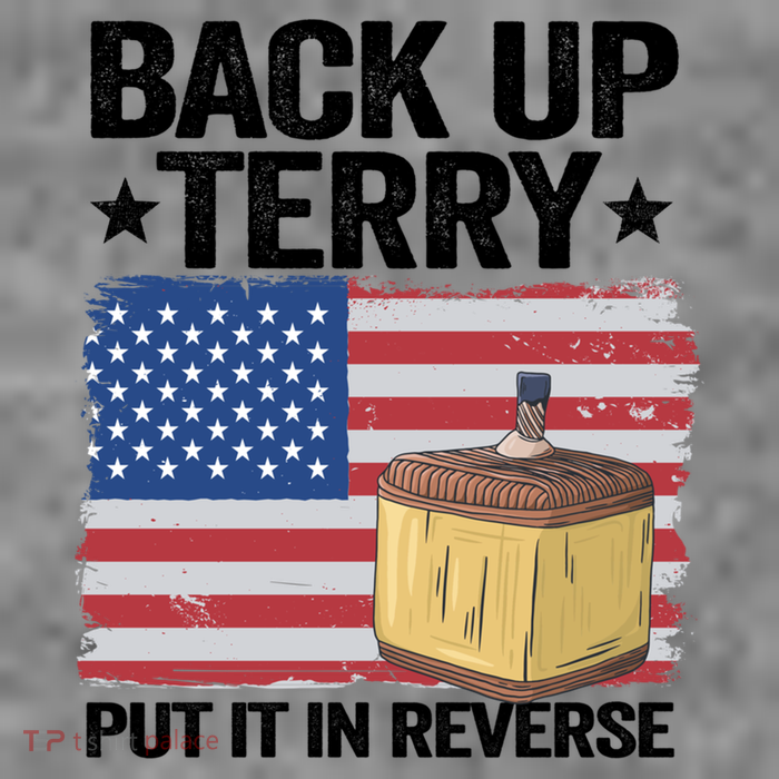 American Flag Firework Back Up Terry Put It In Reverse Terry Gift 7-Panel Snapback Hat