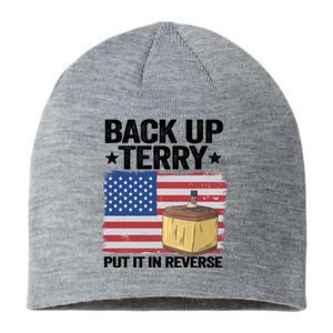 American Flag Firework Back Up Terry Put It In Reverse Terry Gift Sustainable Beanie