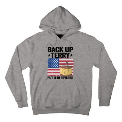 American Flag Firework Back Up Terry Put It In Reverse Terry Gift Tall Hoodie