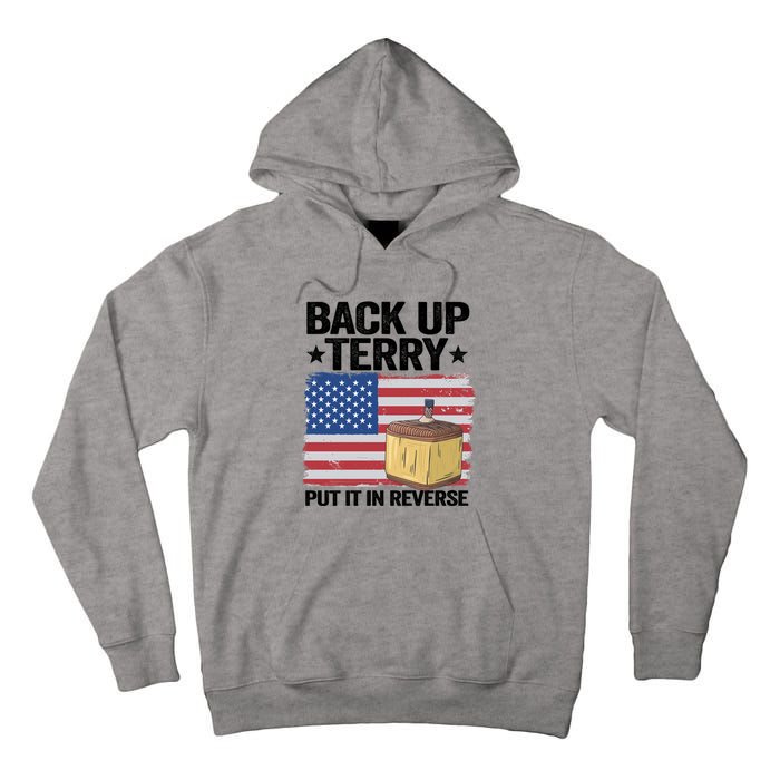 American Flag Firework Back Up Terry Put It In Reverse Terry Gift Tall Hoodie