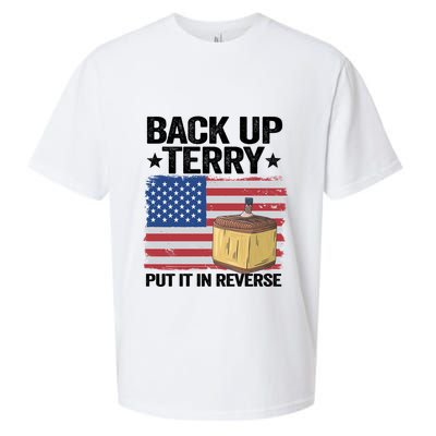 American Flag Firework Back Up Terry Put It In Reverse Terry Gift Sueded Cloud Jersey T-Shirt