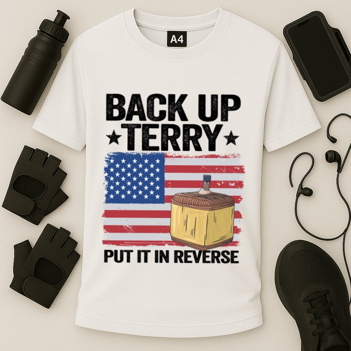 American Flag Firework Back Up Terry Put It In Reverse Terry Gift Performance Shirt