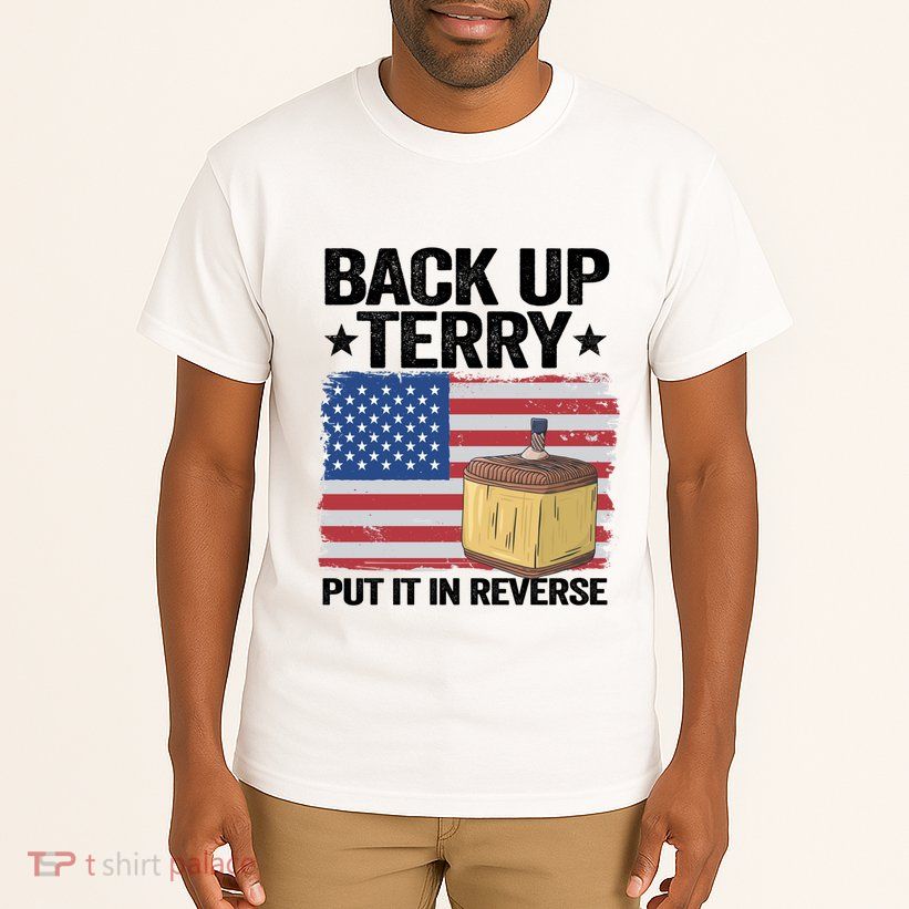 American Flag Firework Back Up Terry Put It In Reverse Terry Gift Tall T-Shirt