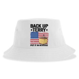 American Flag Firework Back Up Terry Put It In Reverse Terry Gift Sustainable Bucket Hat