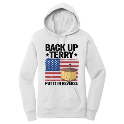 American Flag Firework Back Up Terry Put It In Reverse Terry Gift Women's Pullover Hoodie