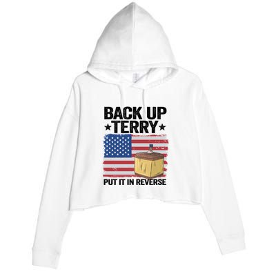 American Flag Firework Back Up Terry Put It In Reverse Terry Gift Crop Fleece Hoodie