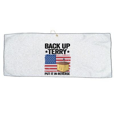 American Flag Firework Back Up Terry Put It In Reverse Terry Gift Large Microfiber Waffle Golf Towel