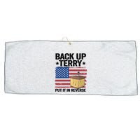 American Flag Firework Back Up Terry Put It In Reverse Terry Gift Large Microfiber Waffle Golf Towel