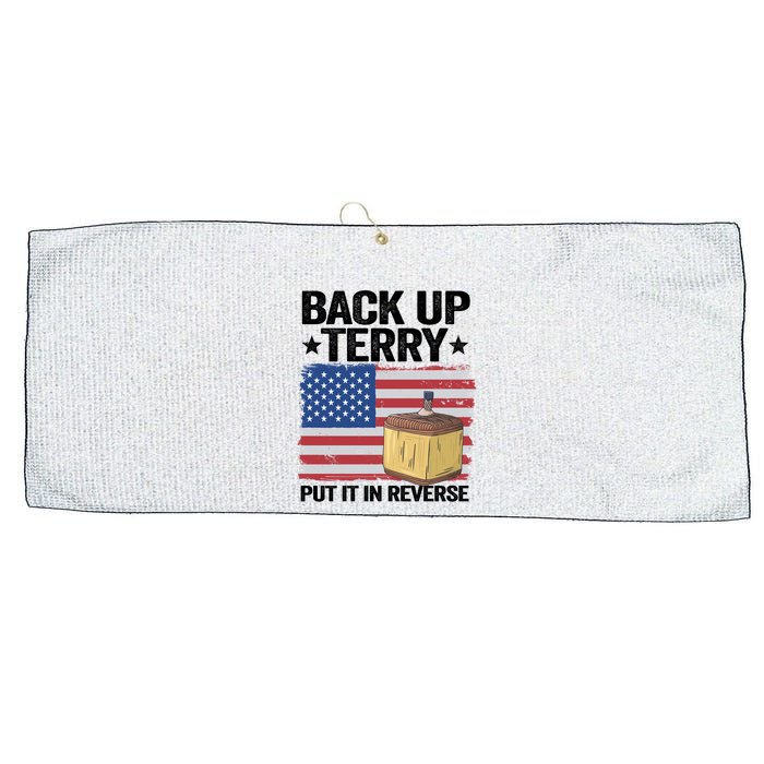 American Flag Firework Back Up Terry Put It In Reverse Terry Gift Large Microfiber Waffle Golf Towel