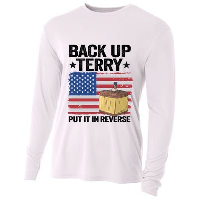 American Flag Firework Back Up Terry Put It In Reverse Terry Gift Cooling Performance Long Sleeve Crew