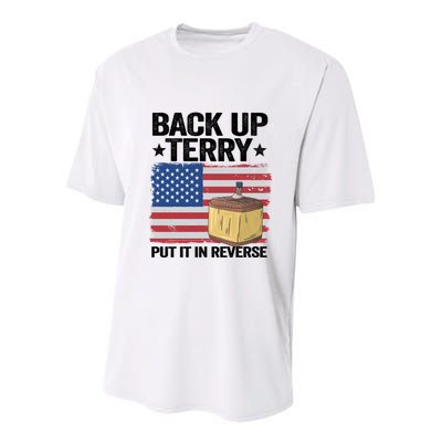 American Flag Firework Back Up Terry Put It In Reverse Terry Gift Youth Performance Sprint T-Shirt