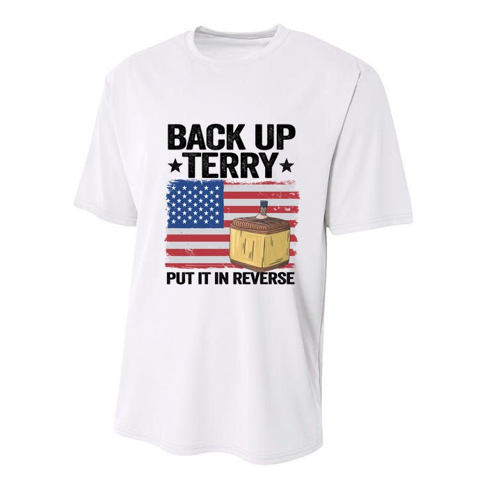 American Flag Firework Back Up Terry Put It In Reverse Terry Gift Youth Performance Sprint T-Shirt
