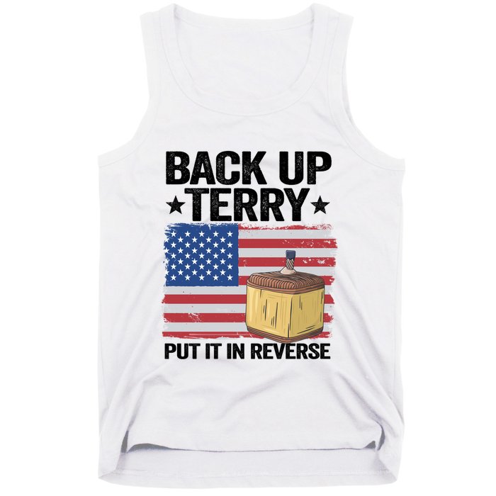 American Flag Firework Back Up Terry Put It In Reverse Terry Gift Tank Top