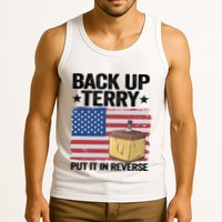 American Flag Firework Back Up Terry Put It In Reverse Terry Gift Tank Top