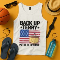 American Flag Firework Back Up Terry Put It In Reverse Terry Gift Tank Top