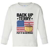American Flag Firework Back Up Terry Put It In Reverse Terry Gift Toddler Long Sleeve Shirt