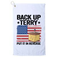 American Flag Firework Back Up Terry Put It In Reverse Terry Gift Golf Towel