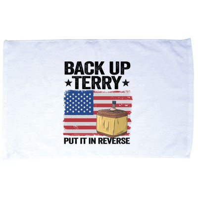 American Flag Firework Back Up Terry Put It In Reverse Terry Gift Microfiber Hand Towel