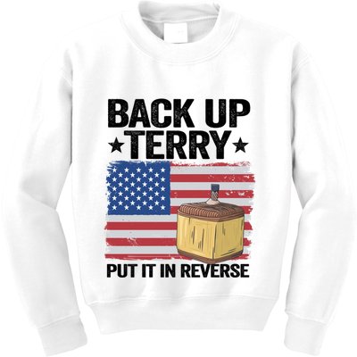 American Flag Firework Back Up Terry Put It In Reverse Terry Gift Kids Sweatshirt