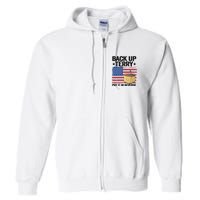 American Flag Firework Back Up Terry Put It In Reverse Terry Gift Full Zip Hoodie