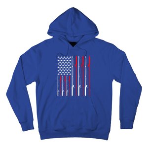 American Flag Fishing Rod Fishing Lover Gift Hoodie