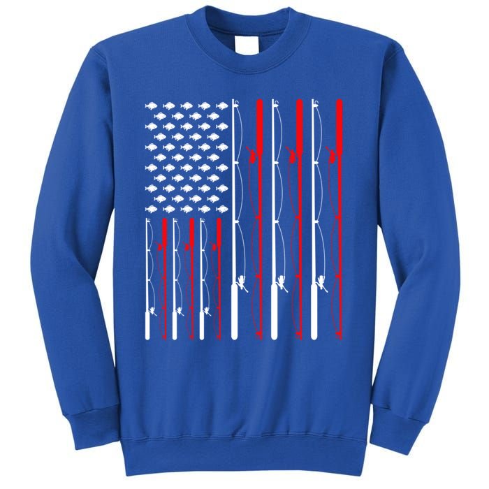 American Flag Fishing Rod Fishing Lover Gift Sweatshirt