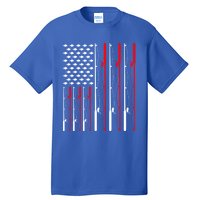 American Flag Fishing Rod Fishing Lover Gift Tall T-Shirt