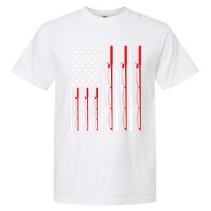 American Flag Fishing Rod Fishing Lover Gift Garment-Dyed Heavyweight T-Shirt