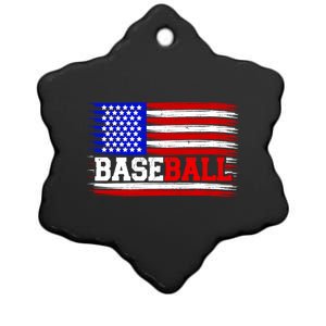 American Flag Funny Baseball Softball Mama Papa Cute Gift Ceramic Star Ornament