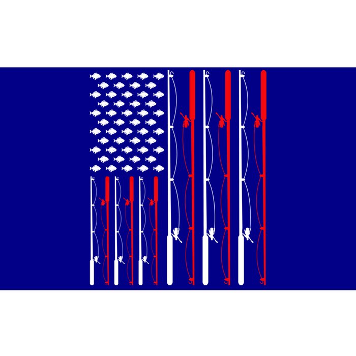 American Flag Fishing Rod Fishing Lover Great Gift Bumper Sticker