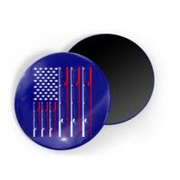 American Flag Fishing Rod Fishing Lover Great Gift Magnet