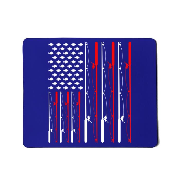 American Flag Fishing Rod Fishing Lover Great Gift Mousepad