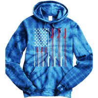 American Flag Fishing Rod Fishing Lover Great Gift Tie Dye Hoodie